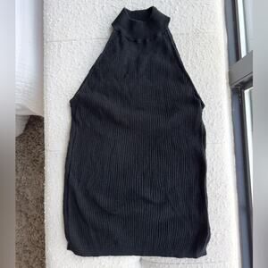 360 Sweater 100% Cotton High Mock Neck Tank Size Small